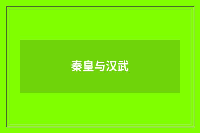 秦皇与汉武