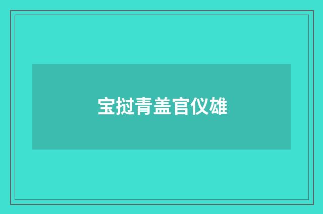 宝挝青盖官仪雄