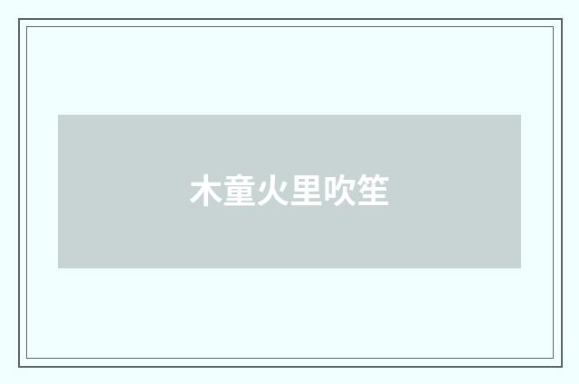 木童火里吹笙