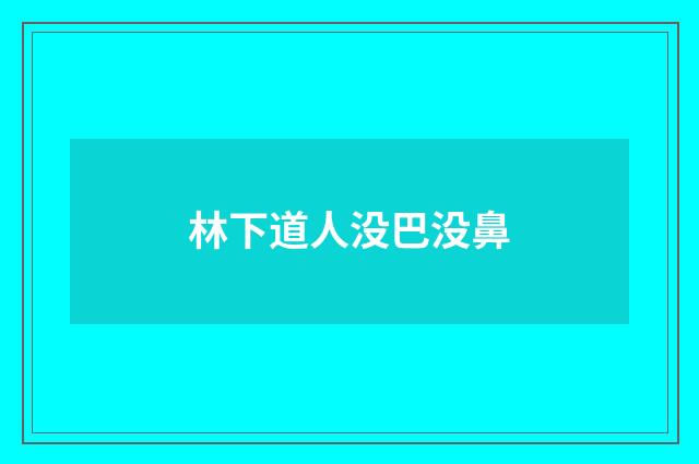 林下道人没巴没鼻