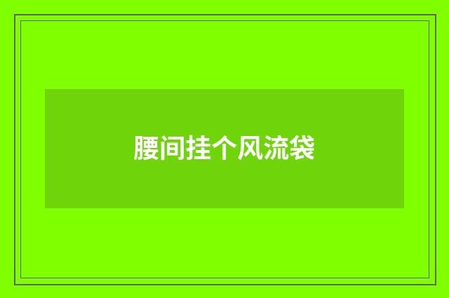 腰间挂个风流袋