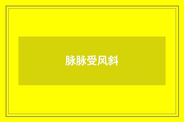 脉脉受风斜