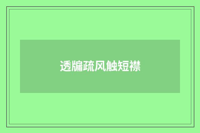 透牖疏风触短襟