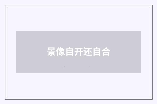 景像自开还自合