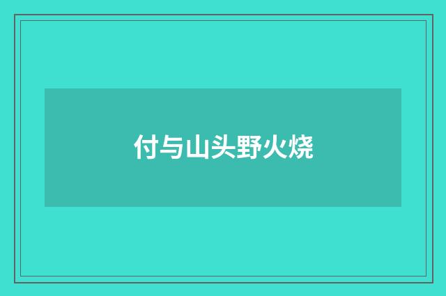 付与山头野火烧