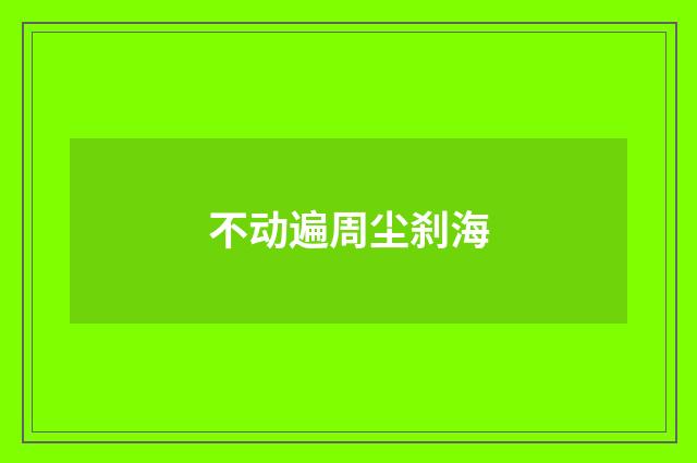 不动遍周尘刹海