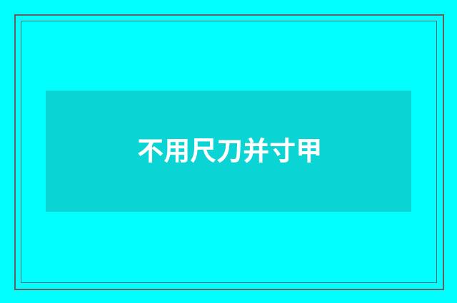 不用尺刀并寸甲