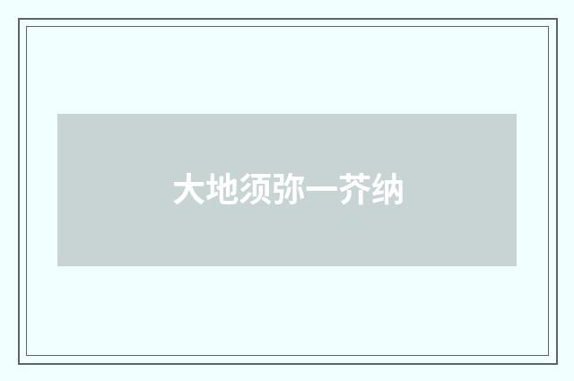 大地须弥一芥纳