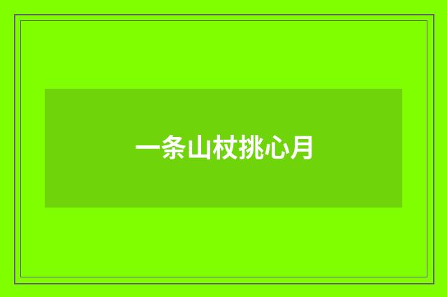 一条山杖挑心月