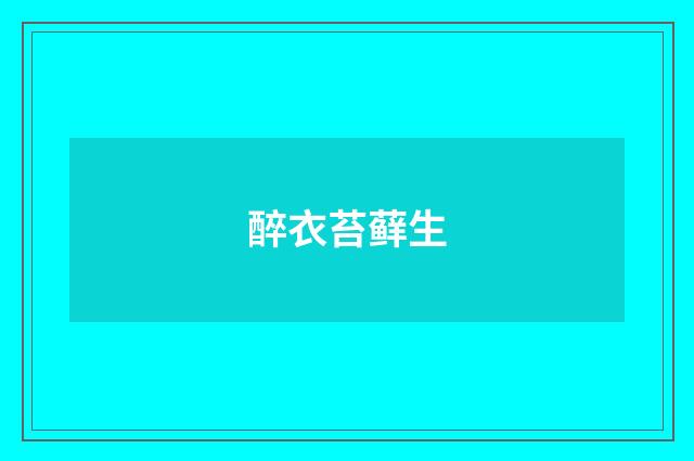 醉衣苔藓生