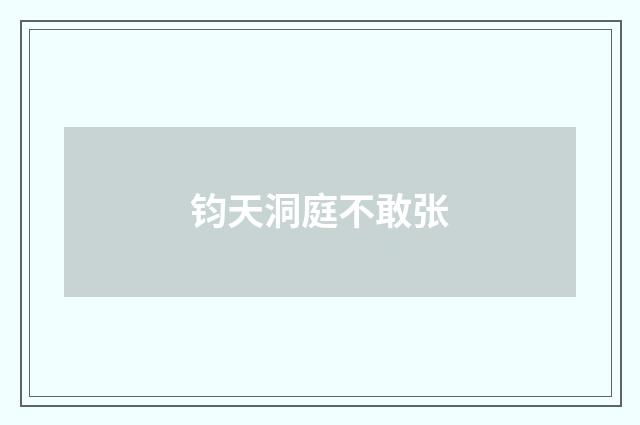 钧天洞庭不敢张