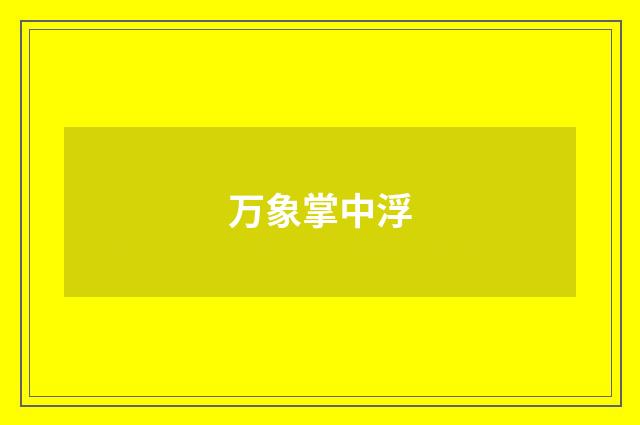 万象掌中浮