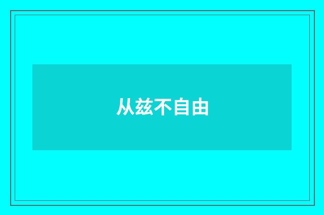 从兹不自由