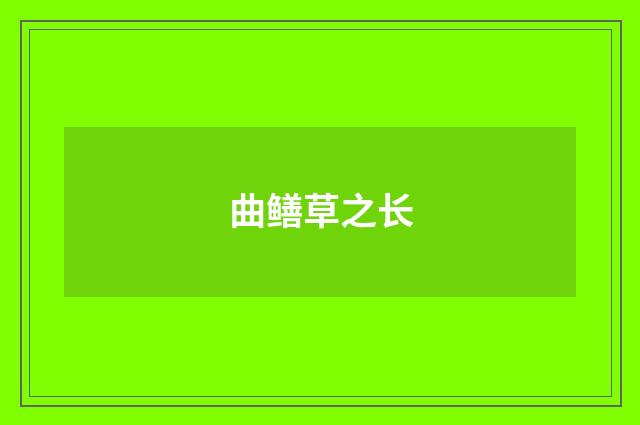 曲鳝草之长