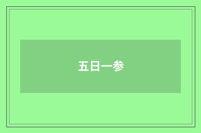 五日一参