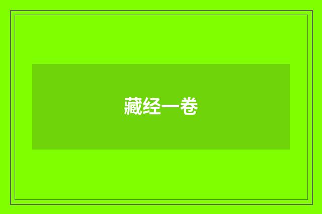 藏经一卷