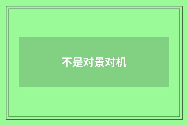 不是对景对机