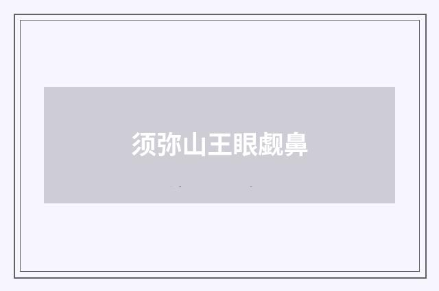 须弥山王眼觑鼻