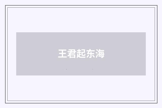 王君起东海