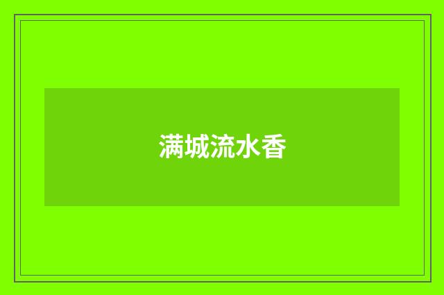 满城流水香