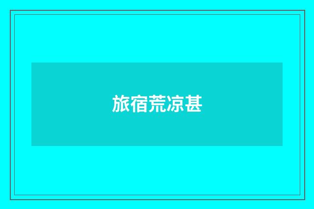 旅宿荒凉甚