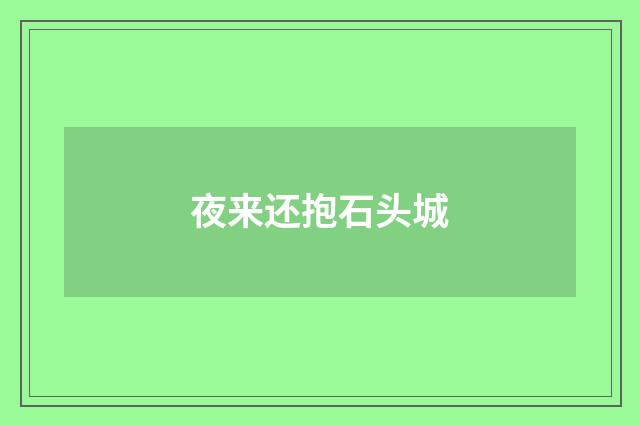 夜来还抱石头城