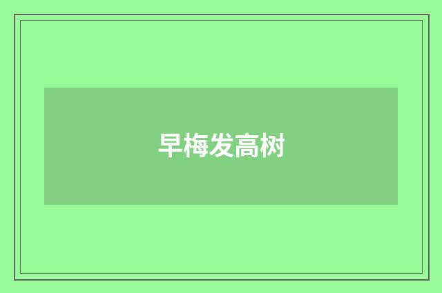 早梅发高树
