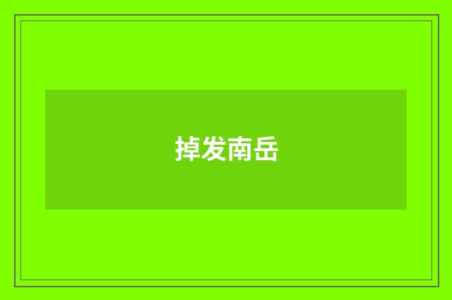 掉发南岳