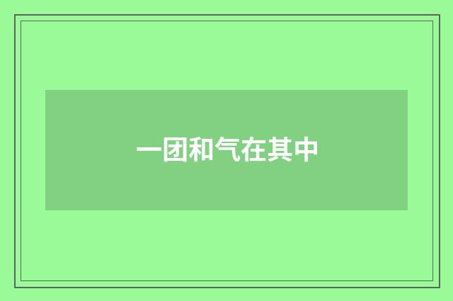 一团和气在其中