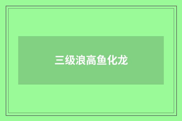 三级浪高鱼化龙