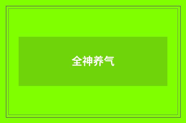 全神养气