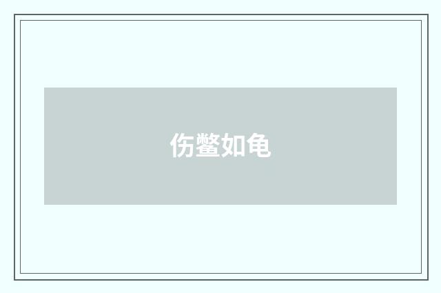 伤鳖如龟