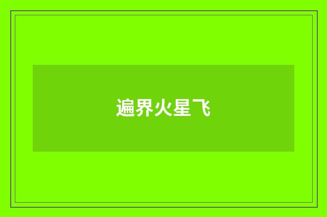 遍界火星飞