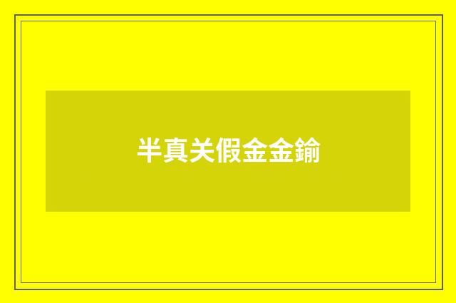 半真关假金金鍮