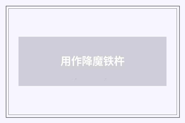 用作降魔铁杵