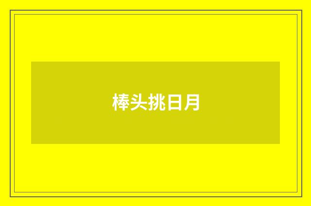 棒头挑日月