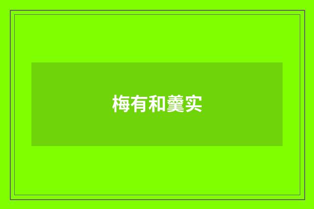 梅有和羹实