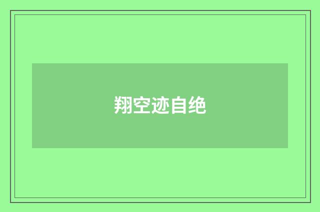 翔空迹自绝