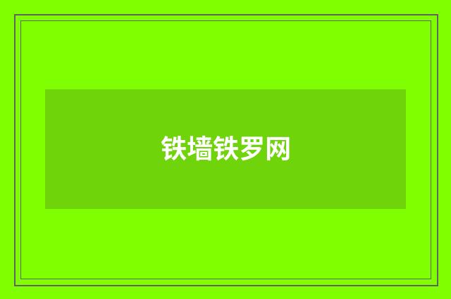 铁墙铁罗网