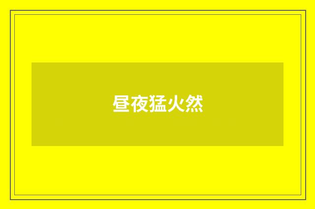 昼夜猛火然