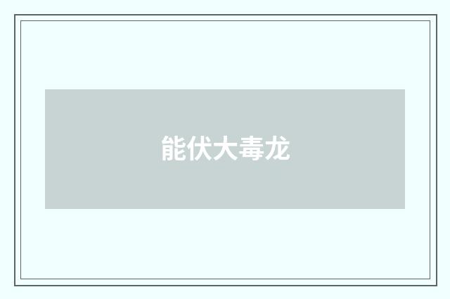 能伏大毒龙