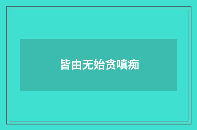 皆由无始贪嗔痴