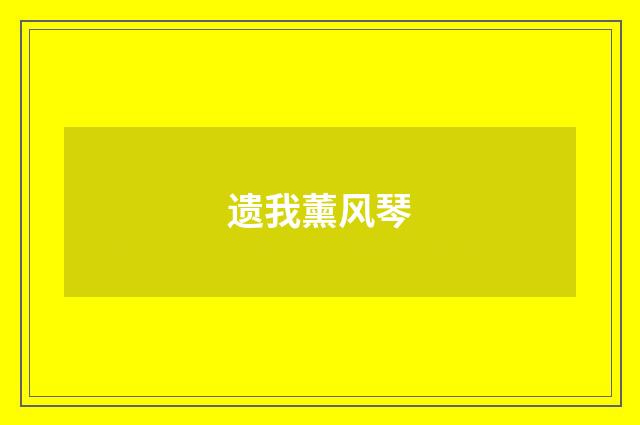 遗我薰风琴