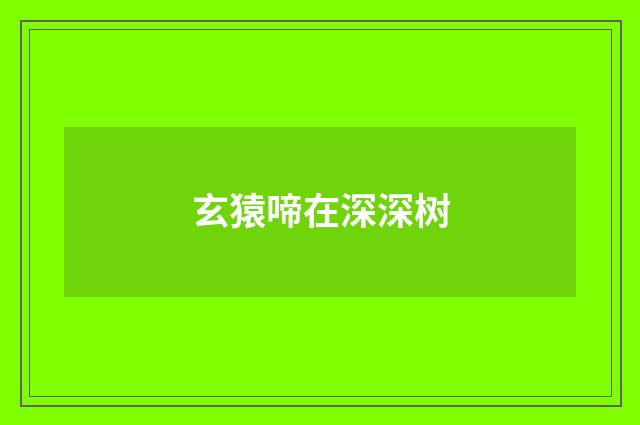 玄猿啼在深深树