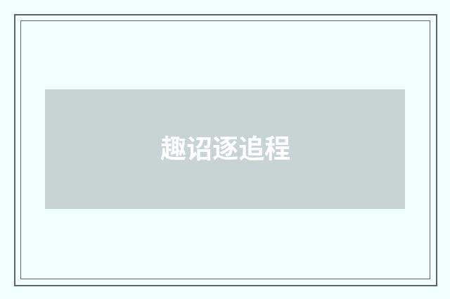 趣诏逐追程