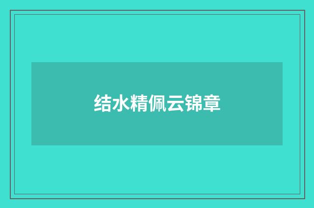 结水精佩云锦章