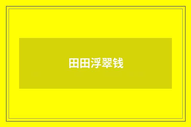 田田浮翠钱