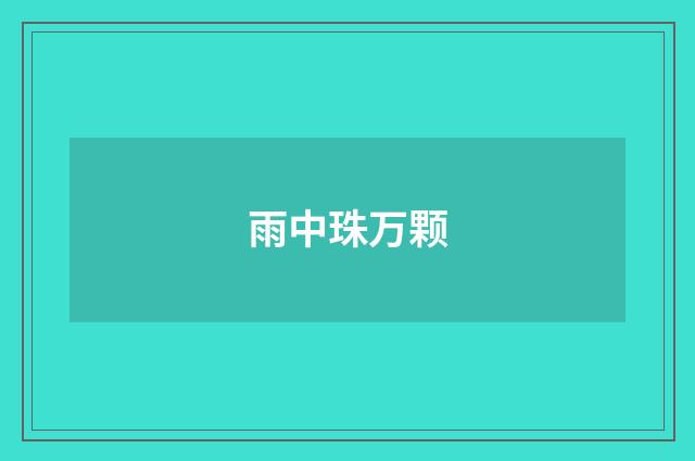 雨中珠万颗