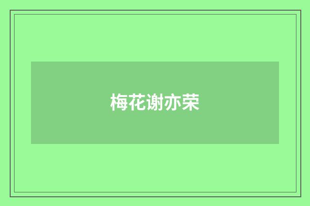 梅花谢亦荣