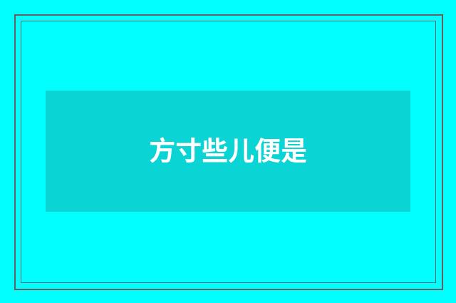 方寸些儿便是